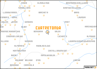 map of Cuatretonda