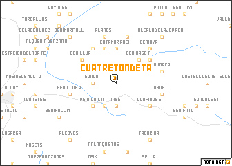 map of Cuatretondeta