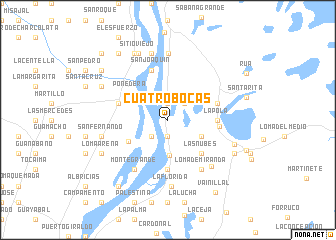 map of Cuatro Bocas