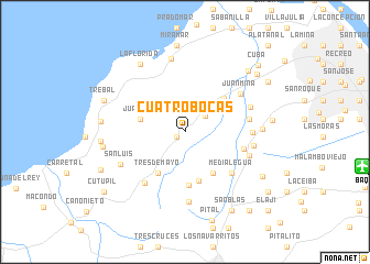 map of Cuatro Bocas