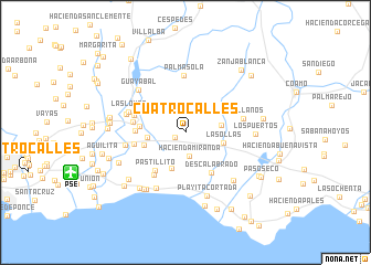 map of Cuatro Calles