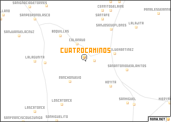 map of Cuatro Caminos
