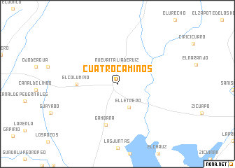 map of Cuatro Caminos