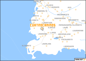 map of Cuatro Caminos