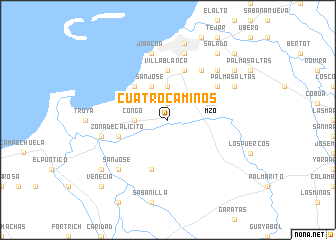 map of Cuatro Caminos