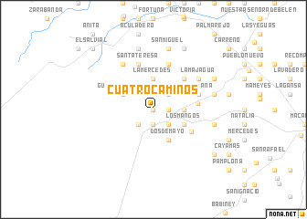 map of Cuatro Caminos