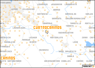 map of Cuatro Caminos