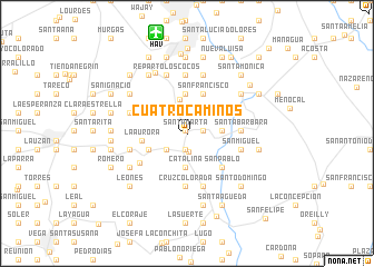 map of Cuatro Caminos