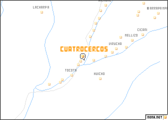 map of Cuatro Cercos