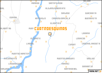 map of Cuatro Esquinas