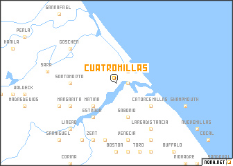 map of Cuatro Millas
