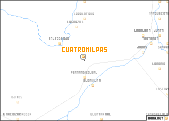 map of Cuatro Milpas