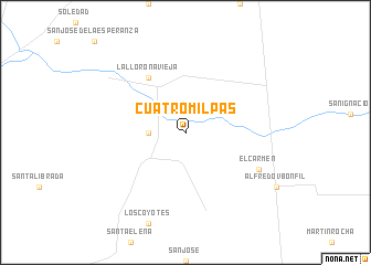 map of Cuatro Milpas