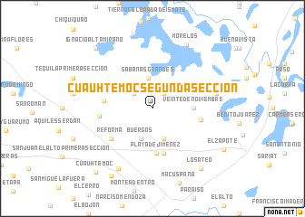 map of Cuauhtémoc Segunda Sección