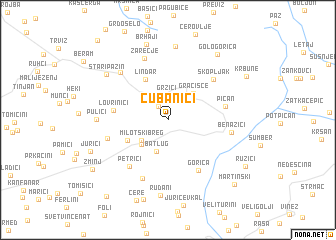 map of Čubanići