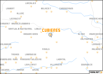 map of Cubières