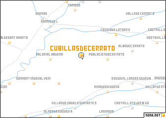 map of Cubillas de Cerrato