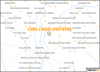 map of Cubillas de los Oteros