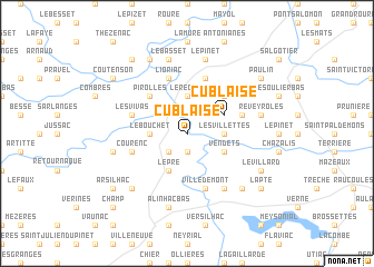 map of Cublaisé