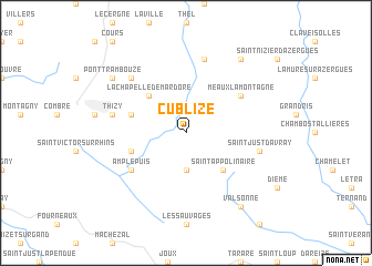 map of Cublize