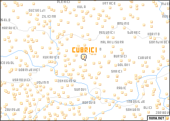 map of Čubrići