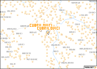 map of Čubrilovići