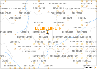 map of Cuchilla Alta