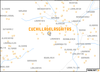 map of Cuchilla de Las Gaitas