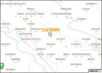 map of Cucorăni