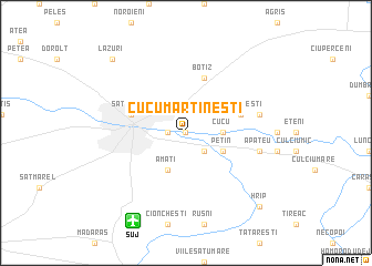 map of Cucu-Mărtineşti