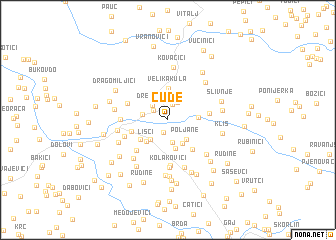 map of Čude