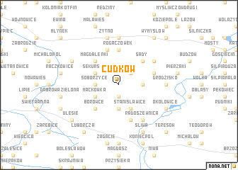 map of Cudków