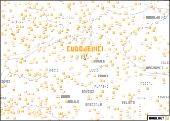 map of Čudojevići