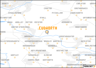 map of Cudworth