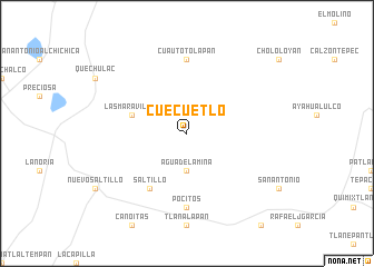 map of Cuecuetlo