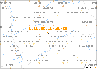 map of Cuéllar de la Sierra