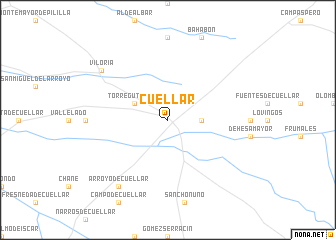 map of Cuéllar