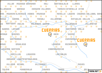 map of Cuerrías