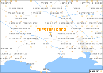 map of Cuesta Blanca