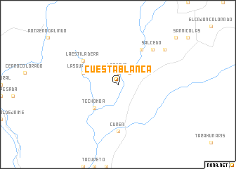 map of Cuesta Blanca