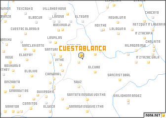 map of Cuesta Blanca