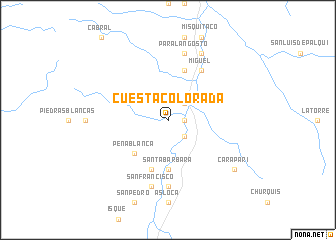 map of Cuesta Colorada