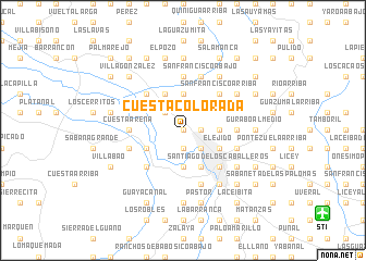 map of Cuesta Colorada