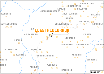 map of Cuesta Colorada