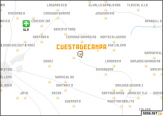 map of Cuesta de Campa