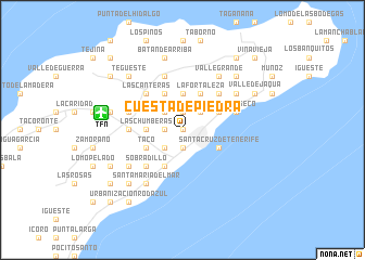 map of Cuesta de Piedra