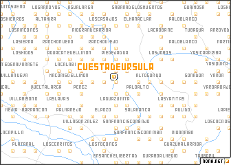 map of Cuesta de Úrsula