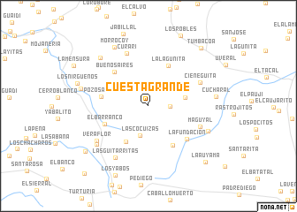 map of Cuesta Grande