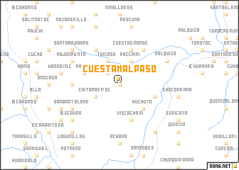 map of Cuesta Malpaso