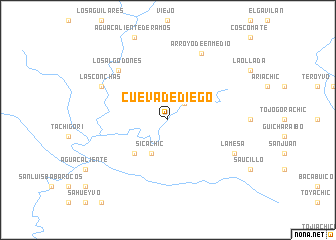 map of Cueva de Diego